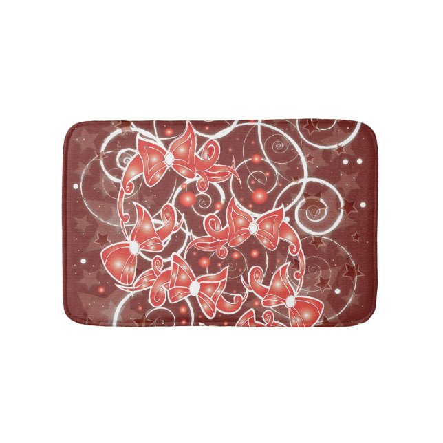 Elegante und Niedliche Weihnachtsmänner und -stars Badematte (Vorderseite)