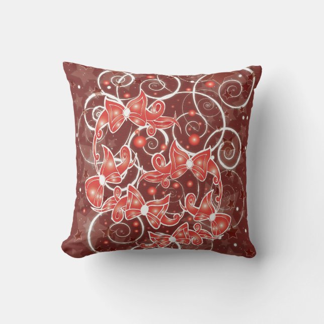 Elegante und Niedliche Weihnachtsmänner und -stars Kissen (Vorderseite)