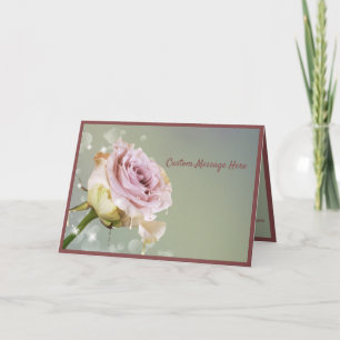 Elegante und romantische einzelne rosa Rose Karte