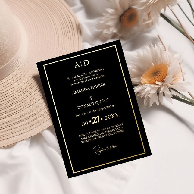 Elegante und romantische Hochzeit von Elfenbein un Folieneinladung (Von Creator hochgeladen)