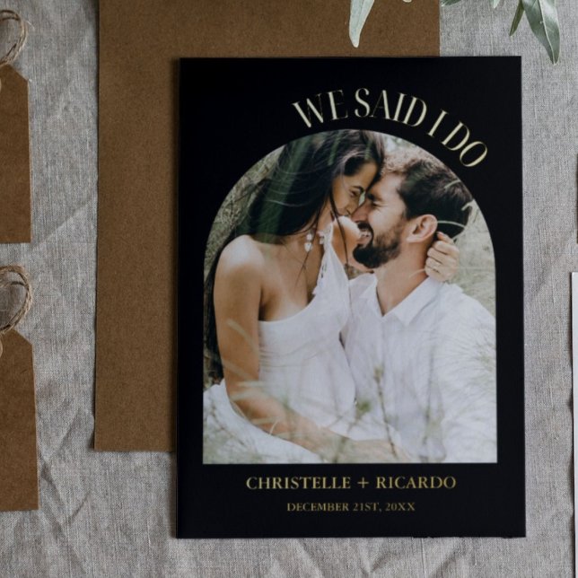 Elegante und schicke Hochzeitsfeier am Schwarzen & Folieneinladung (Von Creator hochgeladen)