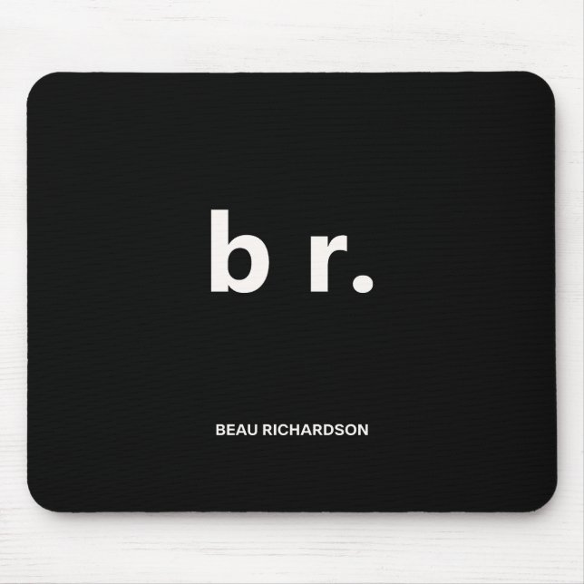 Elegante und schlanke schwarze QR-Code-Mauspad Mousepad (Vorne)