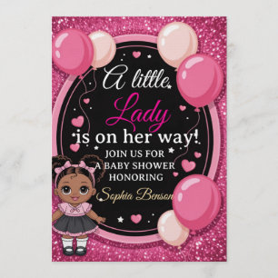 Elegante und stilvolle "Kleine Dame" Babyparty-Ein Einladung