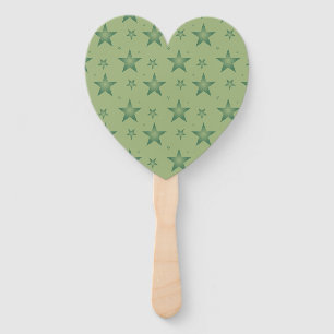 Elegante und stilvolle Olive Stars auf dem Sage Gr Fächer