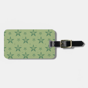 Elegante und stilvolle Olive Stars auf dem Sage Gr Gepäckanhänger