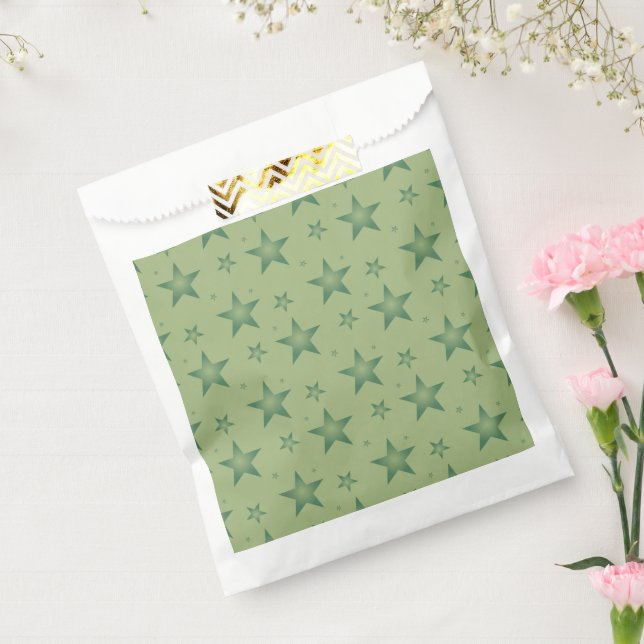 Elegante und stilvolle Olive Stars auf dem Sage Gr Geschenktütchen (Versiegelt)