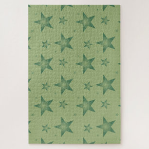 Elegante und stilvolle Olive Stars auf dem Sage Gr Puzzle