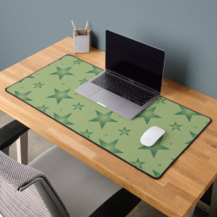 Elegante und stilvolle Olive Stars auf dem Sage Gr Schreibtischunterlage