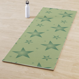 Elegante und stilvolle Olive Stars auf dem Sage Gr Yogamatte