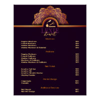 Elegante und stilvolle Preisliste für Nageldesign