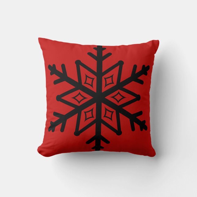 Elegante und stilvolle Snowflake Weihnachten Kissen (Vorderseite)