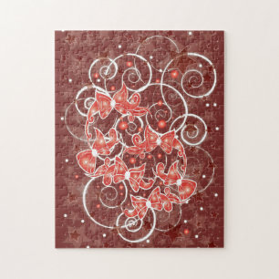Elegante und süße Weihnachtsbögen und Sterne Puzzle
