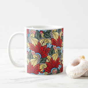 Elegante und weibliche Blume und wirbeln Kaffeetasse