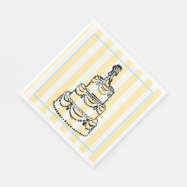 Elegante und whimsische Pastellstreifen  Serviette