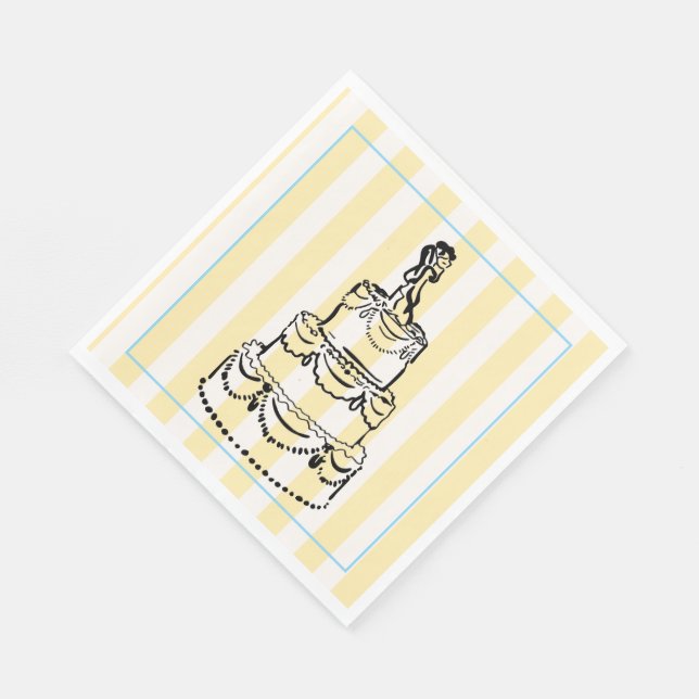Elegante und whimsische Pastellstreifen  Serviette (Ecke)
