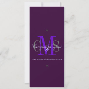 Elegante und zeitgenössische Monogramm-Hochzeitsei Einladung