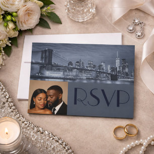 Elegante und zeitlose Hochzeit RSVP in NYC Einladung