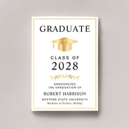 Elegante Uni Gold Abschluss Ankündigung