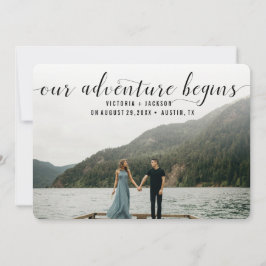 Elegante Unser Abenteuer beginnt Save the Date Fot