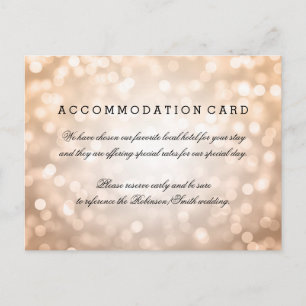 Elegante Unterkunft Kupfer Glitzer Lights Postkarte