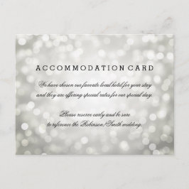 Elegante Unterkunft Silver Glitzer Lights Postkarte