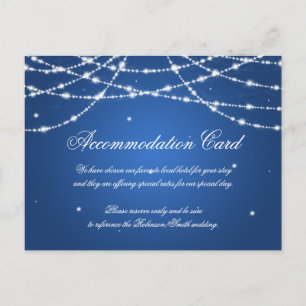 Elegante Unterkunft Sparkling String Blue Postkarte