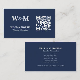 Elegante Unternehmens-QR-Code-Logo-Vorlage Visitenkarte