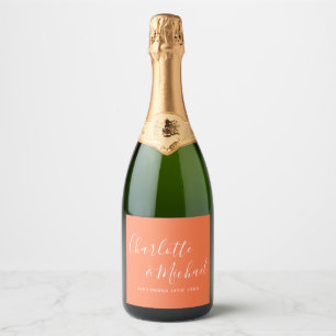 Elegante Unterschrift Korallenhochzeit Schrift