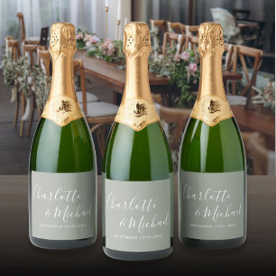 Elegante Unterschrift Schrift Sage Green Hochzeit