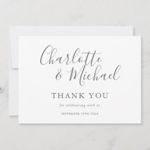 Elegante Unterschrift-Script Hochzeit Danke