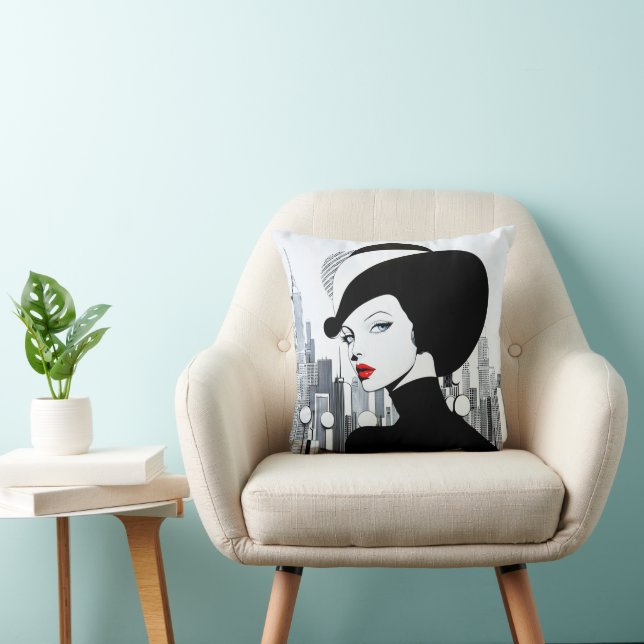 Elegante Uptown Girl New York High Society Kissen (Stuhl )