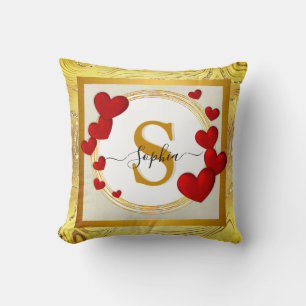 Elegante Valentine, Liebe, Hochzeit zum Jahrestag Kissen