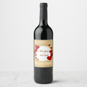 Elegante Valentine, Liebe, Hochzeit zum Jahrestag Weinetikett