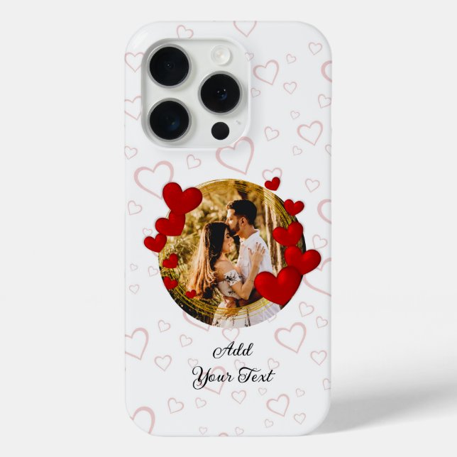 Elegante Valentine, Liebe, Jubiläum Rotes Herz Case-Mate iPhone Hülle (Rückseite)
