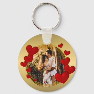 Elegante Valentinstage, Liebe, Jahrestag Rotes Her Schlüsselanhänger