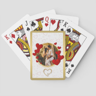 Elegante Valentinstage, Liebe, Jahrestag Rotes Her Spielkarten
