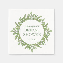 Elegante Vegetation Brautparty Napkins Serviette