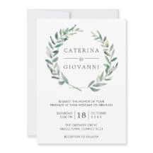 Elegante Vegetation Watercolor Wreath Rustikale Ho