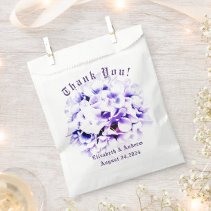 Elegante Veilchen Hochzeit Geschenktütchen