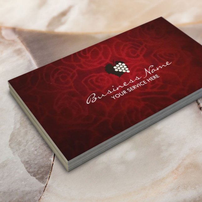 Elegante Velvet Texture Wine Business Cards Visitenkarte (Von Creator hochgeladen)