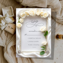 Elegante Velvet White Roses Wedding