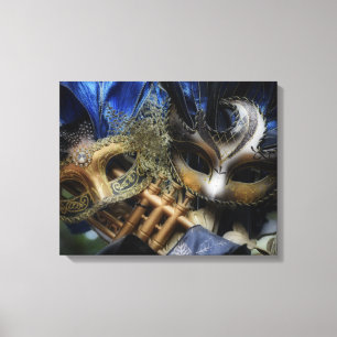 Elegante Venezianische Maskenbild Leinwand Wandkun