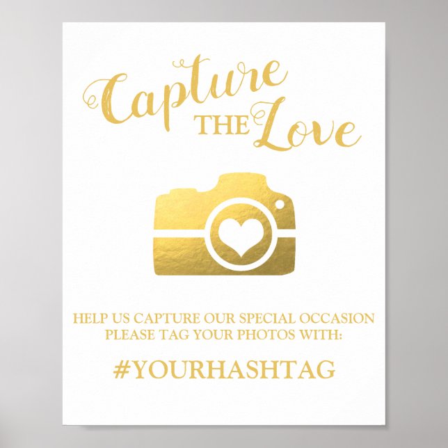 Elegante Vereinnahmung der Liebe | Hochzeitstag Poster (Vorne)