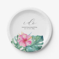 Elegante, verfügbare Hochzeiten Teller Rosa Blume