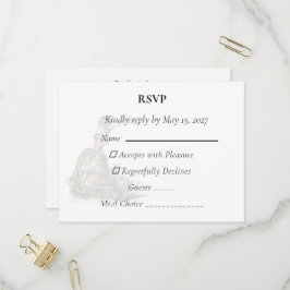 Elegante Vergissmeinnicht-Blumen-Hochzeits-RSVP-Ka Einladungspostkarte