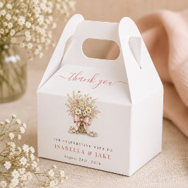 Elegante verstaubte rosa Blumen Boho Babyparty-Fei Geschenkschachtel