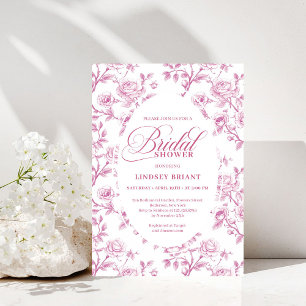 Elegante verstaubte Rosen-Blumen-Hochzeitseinladun Einladung