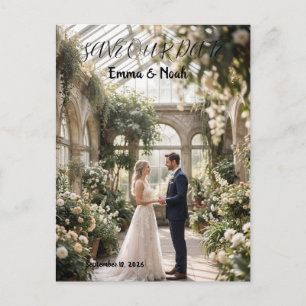 Elegante vertikale Hochzeitspostkarte zum Vormerke Postkarte
