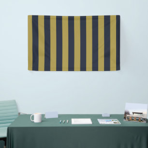 Elegante vertikale Streifen aus Gold und Navy Banner