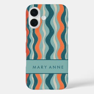 Elegante vertikale Streifen iPhone 16 Hülle